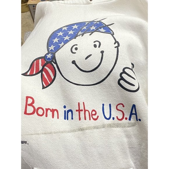 90’s Born In the USA  Freeze New York  Hoodie Size XXL Red White Blue Unisex - Picture 1 of 6